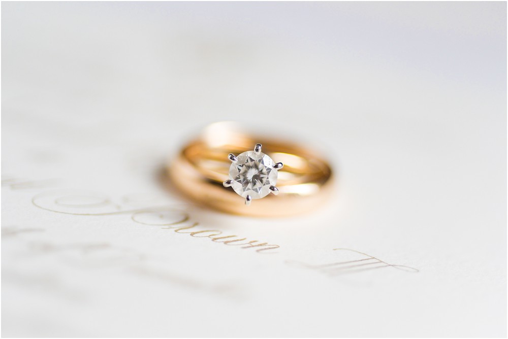 simple gold wedding ring with diamond - st. paul and big eddy club wedding