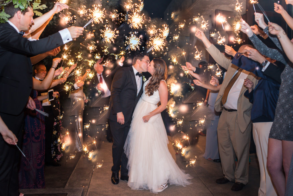 hotel indigo athens wedding sparkler exit
